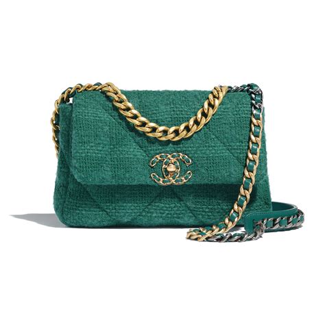 green chanel 19 bag|chanel 19 small size.